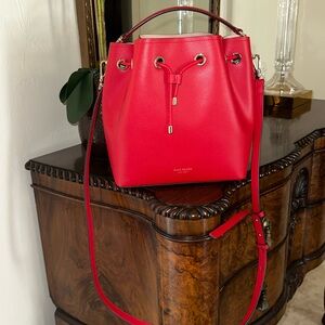 NWOT Kate Spade Red Bucket Bag